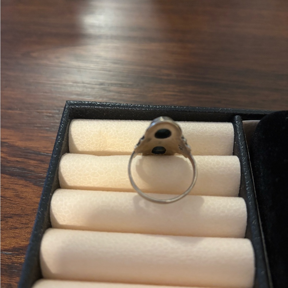 Silver Turquoise Ring (size 11) - Picture 2 of 3